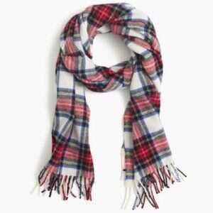 J. CREW Tartan Plaid Italian Wool Scarf